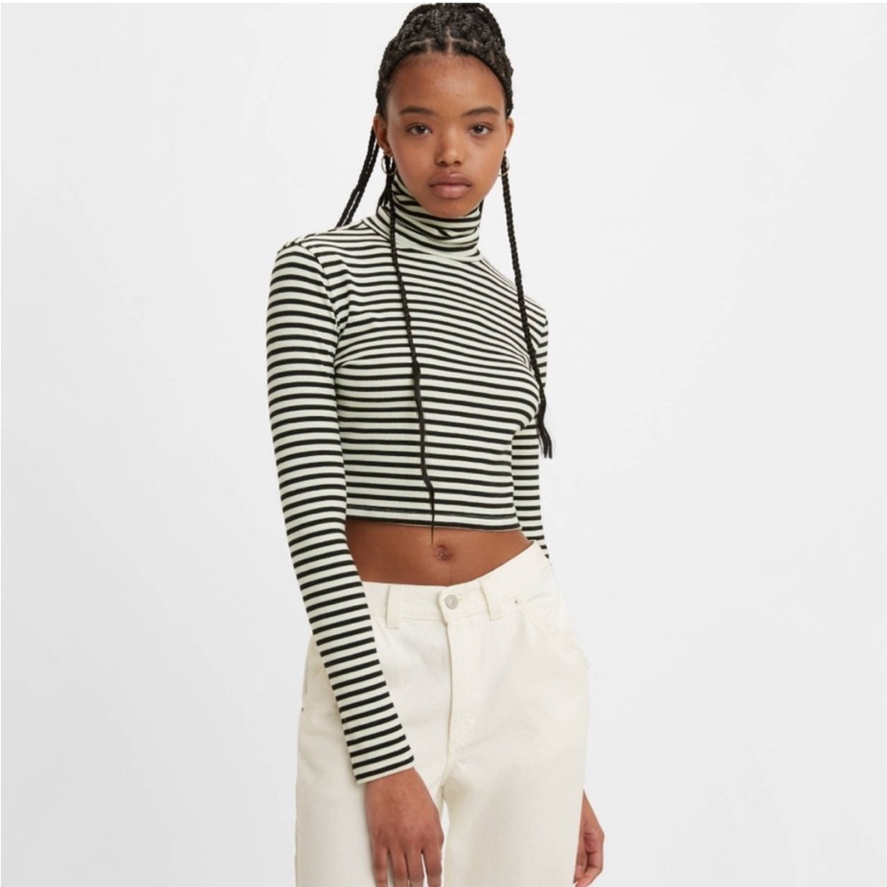 Levi's Monochrome Striped Knit Top